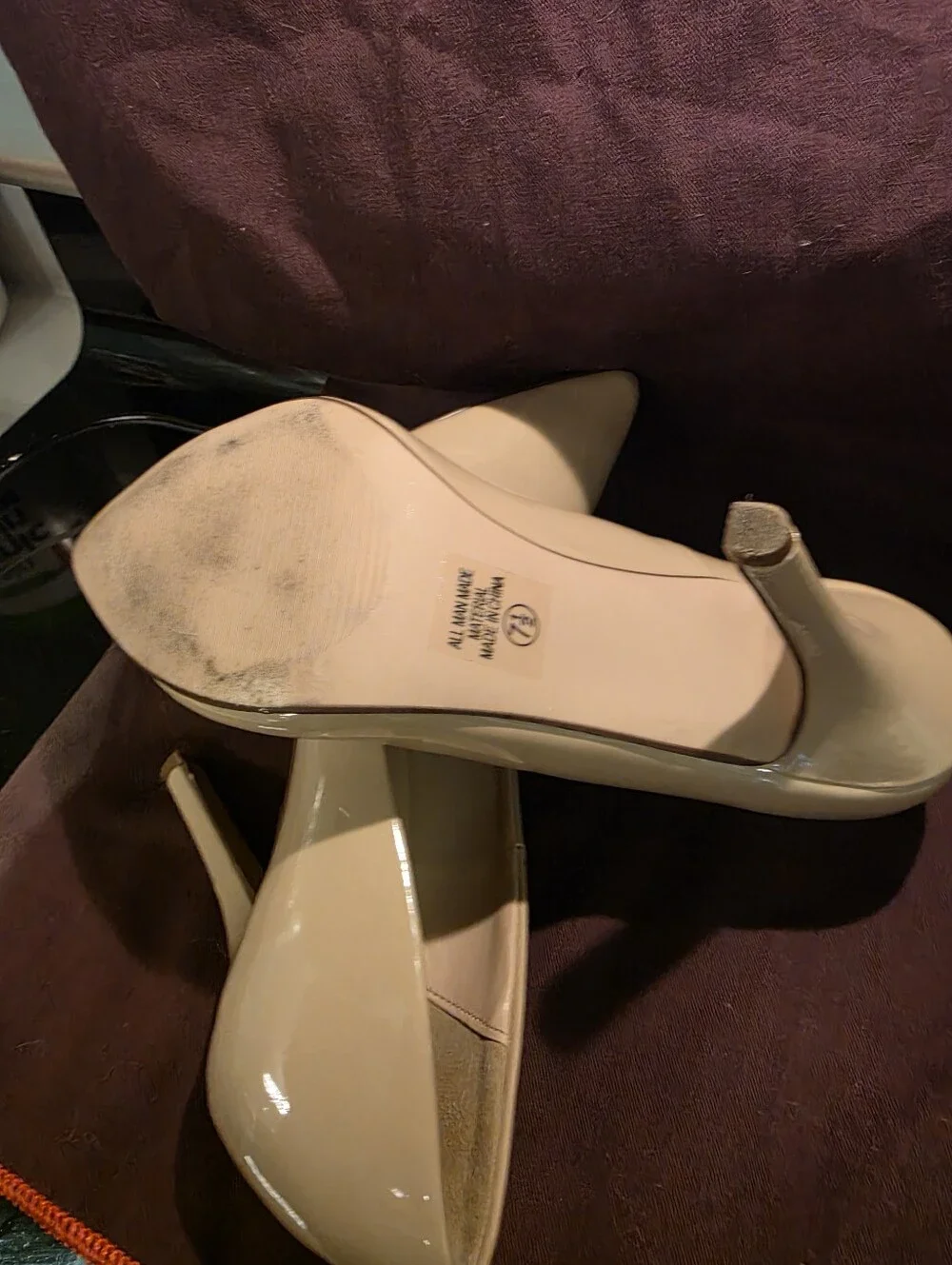 My Delicious Nude Patent High Heel Classic Pumps Size 7 1/2
